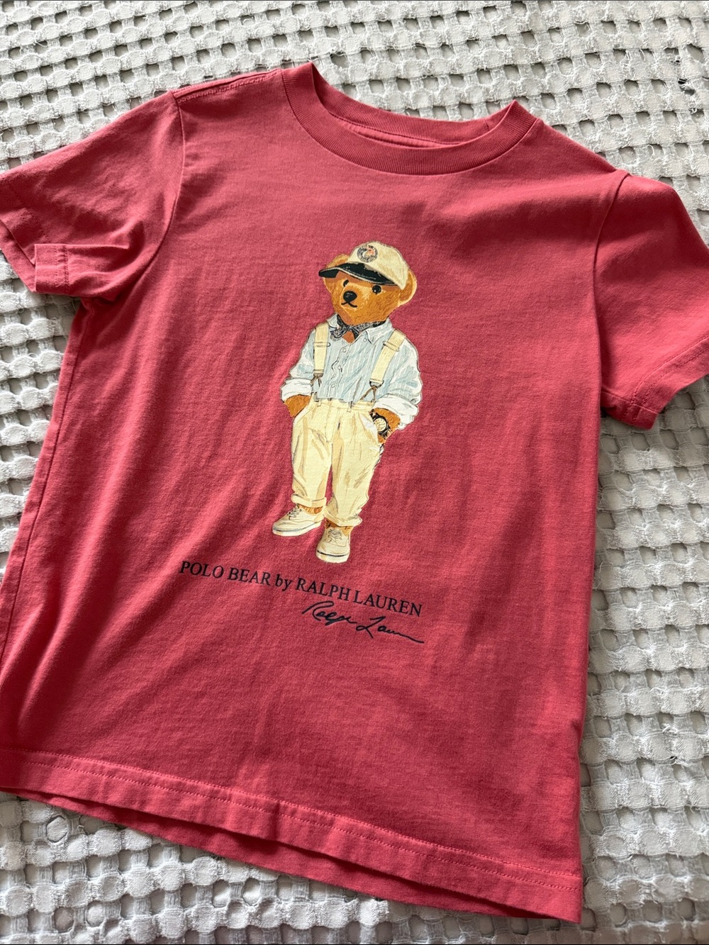 Ralph Lauren Kids Polo Bear Tee - Coral